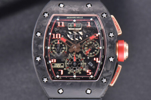 RM011 NTPT Chrono KVF Skeleton Dial on Red Crown Black Rubber Strap A7750 V2