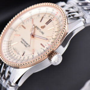 Navitimer TF 38MM RG White Dial White Bezel SS Bracelet A2824 - Image 6