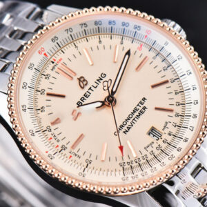 Navitimer TF 38MM RG White Dial White Bezel SS Bracelet A2824 - Image 7