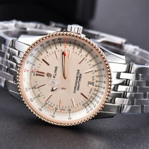 Navitimer TF 38MM RG White Dial White Bezel SS Bracelet A2824 - Image 10