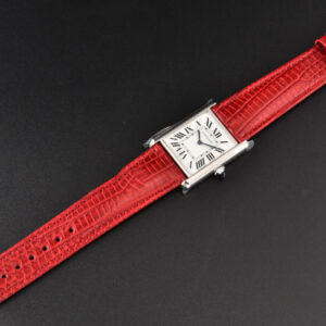 Tank Must Large 33.7×25.5mm K11F White Dial Red Croc Texture Strap Quartz - Image 17
