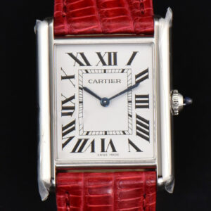 Tank Must Large 33.7×25.5mm K11F White Dial Red Croc Texture Strap Quartz