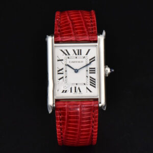 Tank Must Large 33.7×25.5mm K11F White Dial Red Croc Texture Strap Quartz - Image 18