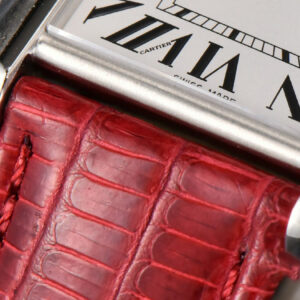 Tank Must Large 33.7×25.5mm K11F White Dial Red Croc Texture Strap Quartz - Image 22