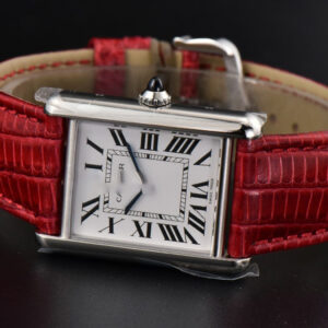 Tank Must Large 33.7×25.5mm K11F White Dial Red Croc Texture Strap Quartz - Image 25