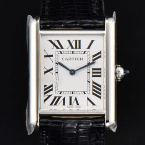 Tank Must Large 33.7×25.5mm K11F White Dial Black Croc Texture Strap Quartz