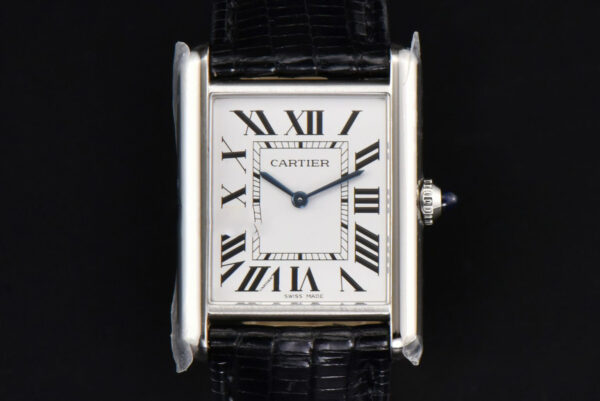 Tank Must Large 33.7×25.5mm K11F White Dial Black Croc Texture Strap Quartz