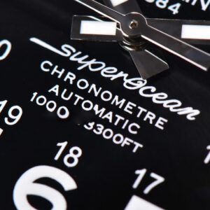 Superocean TF 44MM White Ceramic Black Dial Numerical Marker SS Bracelet A2824 - Image 22