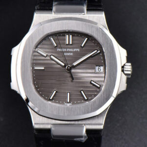 Nautilus 5711 40MM 3KF Gray Dial Black Leather Strap A324 V3
