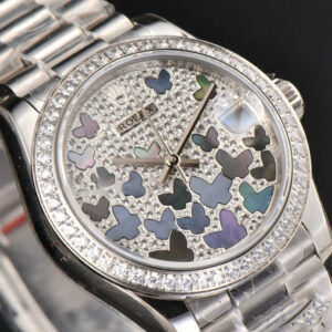 DateJust 31MM Ladies 904L WF Diamond Butterfly Dial Oyster Bracelet A2671 - Image 9