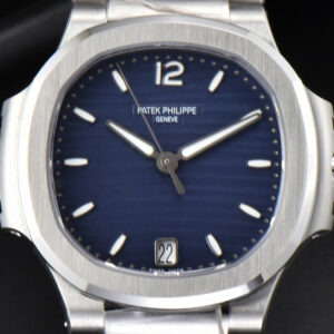 Nautilus 7118 Ladies 3KF 35MM Blue Dial SS Bracelet A324