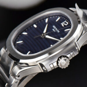 Nautilus 7118 Ladies 3KF 35MM Blue Dial SS Bracelet A324 - Image 5