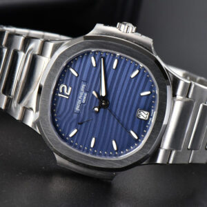 Nautilus 7118 Ladies 3KF 35MM Blue Dial SS Bracelet A324 - Image 7