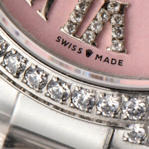 DateJust 31MM Ladies 904L WF Diamond Pink Dial Roma Marker Oyster Bracelet A2671 - Image 11