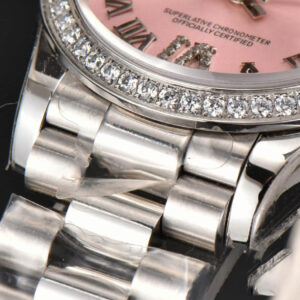 DateJust 31MM Ladies 904L WF Diamond Pink Dial Roma Marker Oyster Bracelet A2671 - Image 12