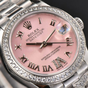 DateJust 31MM Ladies 904L WF Diamond Pink Dial Roma Marker Oyster Bracelet A2671 - Image 14