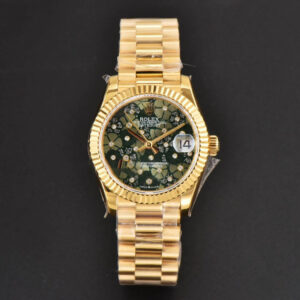 DateJust 31MM Ladies 904L YG WF Flowers Dial Oyster Bracelet A2671 - Image 2