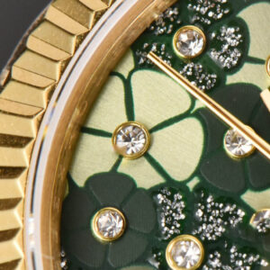 DateJust 31MM Ladies 904L YG WF Flowers Dial Oyster Bracelet A2671 - Image 7