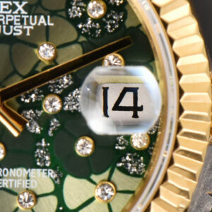 DateJust 31MM Ladies 904L YG WF Flowers Dial Oyster Bracelet A2671 - Image 8