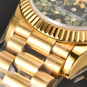 DateJust 31MM Ladies 904L YG WF Flowers Dial Oyster Bracelet A2671 - Image 9