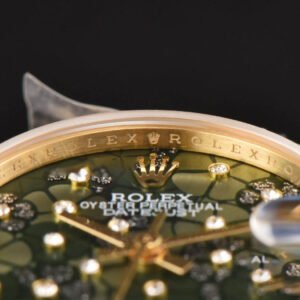 DateJust 31MM Ladies 904L YG WF Flowers Dial Oyster Bracelet A2671 - Image 12