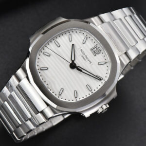 Nautilus 7118 Ladies 3KF 35MM White Dial SS Bracelet A324 - Image 11
