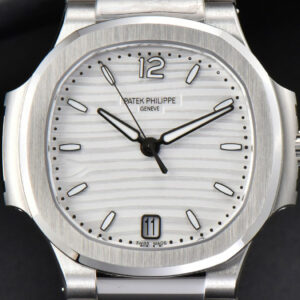 Nautilus 7118 Ladies 3KF 35MM White Dial SS Bracelet A324