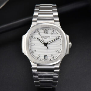 Nautilus 7118 Ladies 3KF 35MM White Dial SS Bracelet A324 - Image 12