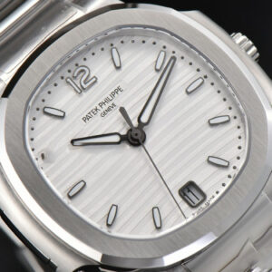Nautilus 7118 Ladies 3KF 35MM White Dial SS Bracelet A324 - Image 18