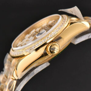 DateJust 31MM Ladies 904L YG WF Diamond Butterfly Dial Oyster Bracelet A2671 - Image 7
