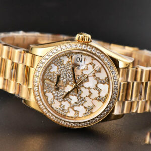 DateJust 31MM Ladies 904L YG WF Diamond Butterfly Dial Oyster Bracelet A2671 - Image 11