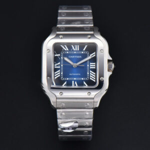 Santos de Cartier Medium SS BVF 35MM Blue Dial SS Bracelet MIYOTA 9015