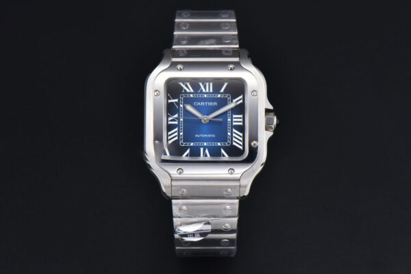 Santos de Cartier Medium SS BVF 35MM Blue Dial SS Bracelet MIYOTA 9015