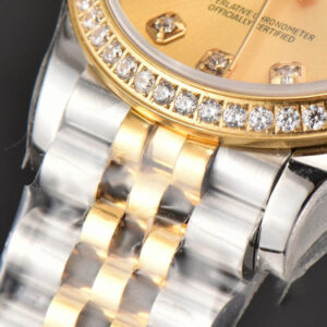 DateJust 31MM Ladies 904L YG/SS WF Diamond YG Dial Diamond Marker Jubilee Bracelet A2671 - Image 9
