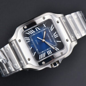 Santos de Cartier Medium SS BVF 35MM Blue Dial SS Bracelet MIYOTA 9015 - Image 18