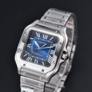 Santos de Cartier Medium SS BVF 35MM Blue Dial SS Bracelet MIYOTA 9015 - Image 19