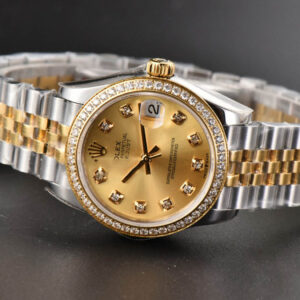 DateJust 31MM Ladies 904L YG/SS WF Diamond YG Dial Diamond Marker Jubilee Bracelet A2671 - Image 14