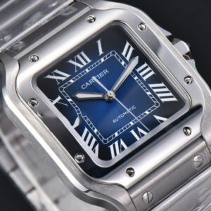 Santos de Cartier Medium SS BVF 35MM Blue Dial SS Bracelet MIYOTA 9015 - Image 25