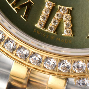 DateJust 31MM Ladies 904L YG/SS WF Diamond Green Dial Roma Marker Jubilee Bracelet A2671 - Image 6