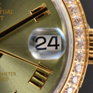 DateJust 31MM Ladies 904L YG/SS WF Diamond Green Dial Roma Marker Jubilee Bracelet A2671 - Image 7