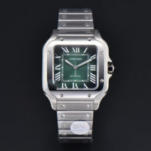 Santos de Cartier Medium SS BVF 35MM Green Dial SS Bracelet MIYOTA 9015 - Image 17