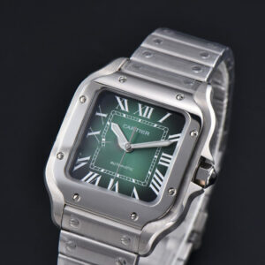 Santos de Cartier Medium SS BVF 35MM Green Dial SS Bracelet MIYOTA 9015 - Image 19