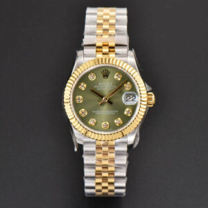DateJust 31MM Ladies 904L YG/SS WF Green Dial Diamond Marker Jubilee Bracelet A2671 - Image 3