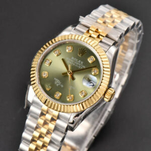 DateJust 31MM Ladies 904L YG/SS WF Green Dial Diamond Marker Jubilee Bracelet A2671 - Image 4