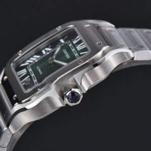 Santos de Cartier Medium SS BVF 35MM Green Dial SS Bracelet MIYOTA 9015 - Image 24