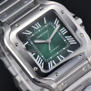 Santos de Cartier Medium SS BVF 35MM Green Dial SS Bracelet MIYOTA 9015 - Image 25