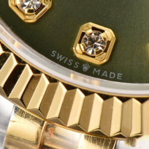 DateJust 31MM Ladies 904L YG/SS WF Green Dial Diamond Marker Jubilee Bracelet A2671 - Image 9