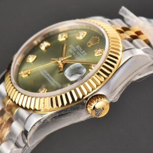 DateJust 31MM Ladies 904L YG/SS WF Green Dial Diamond Marker Jubilee Bracelet A2671 - Image 11
