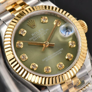 DateJust 31MM Ladies 904L YG/SS WF Green Dial Diamond Marker Jubilee Bracelet A2671 - Image 12