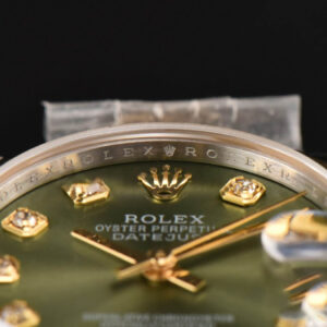 DateJust 31MM Ladies 904L YG/SS WF Green Dial Diamond Marker Jubilee Bracelet A2671 - Image 13